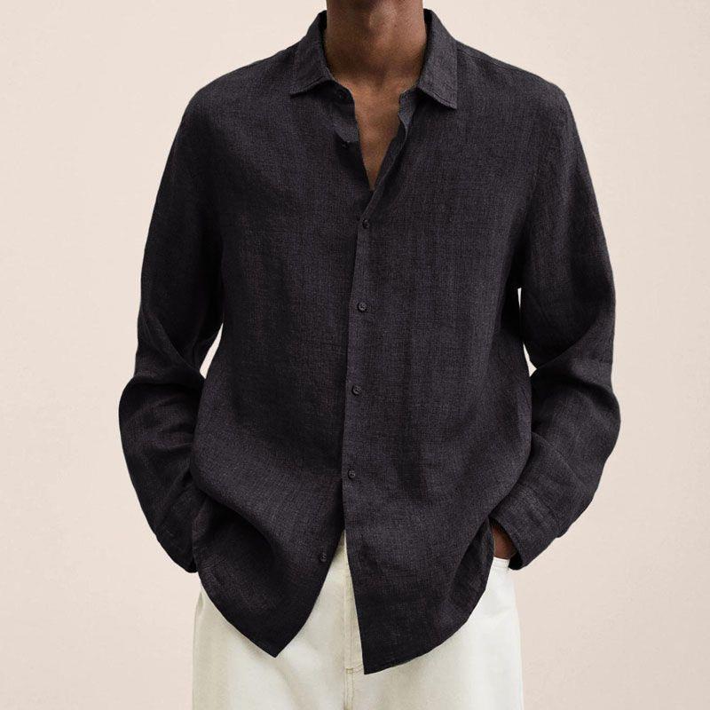 Giovanni Chemise Homme – Lin Respirant, Manches Longues & Style Élégant Classique