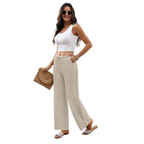 Celeste Pantaloni Palazzo Donna – Modello Wide Leg con Coulisse e Tasche Profonde