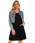 Vestido de verano de mujer Hailey – vestido acampanado sin mangas con bolsillos y estampado floral boho
