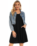 Vestido de verano de mujer Hailey – vestido acampanado sin mangas con bolsillos y estampado floral boho