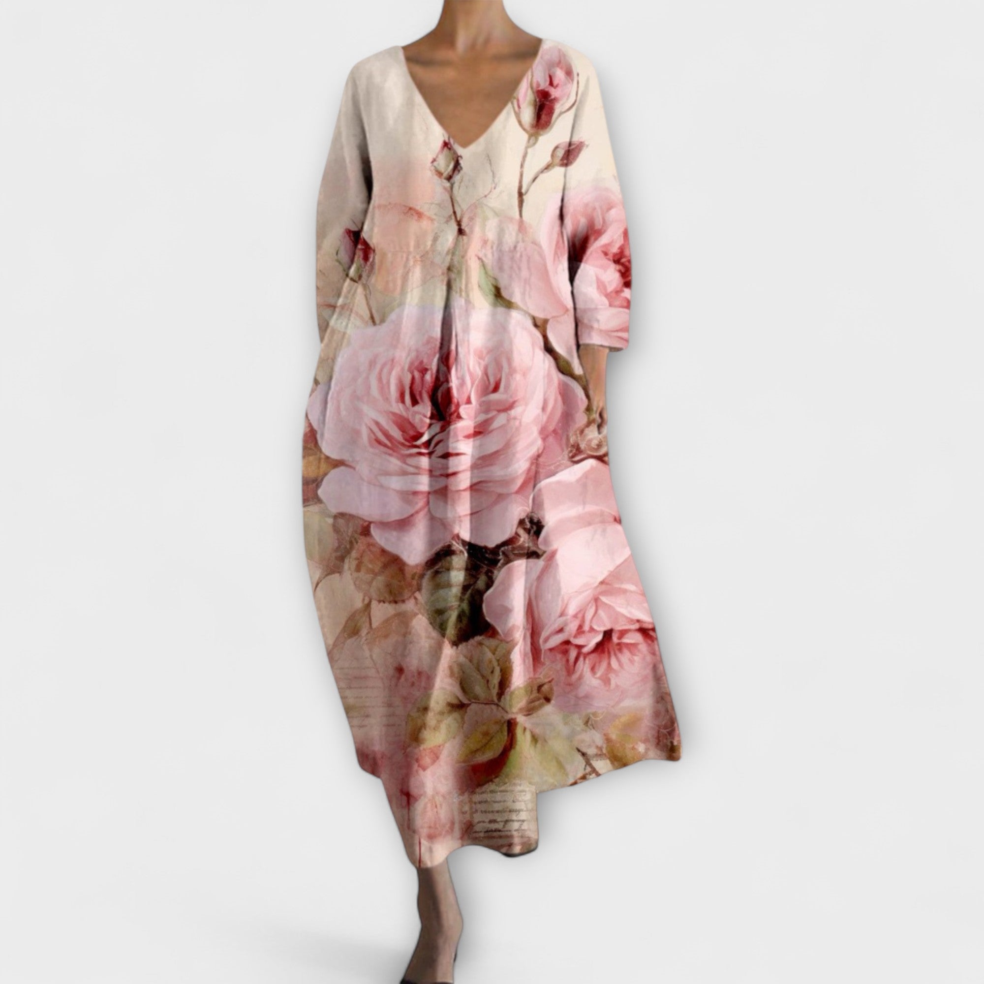 Vestido Rory para Mujer con Escote en V – Vestido de Tul Ligero y Fluido, Elegante Casual Chic