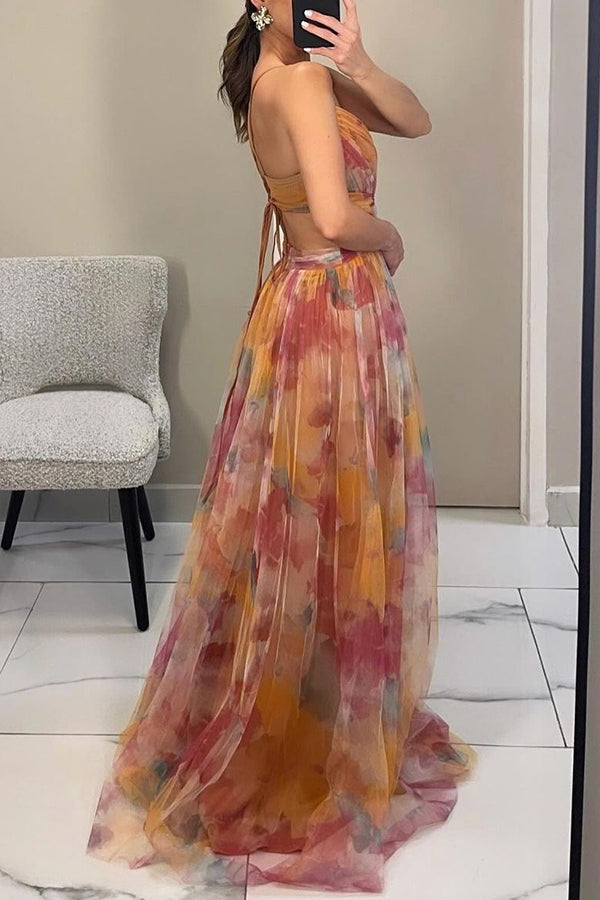 Snow Robe Maxi Femme – Imprimé Floral, Tissu Léger & Style Élégant d'Été
