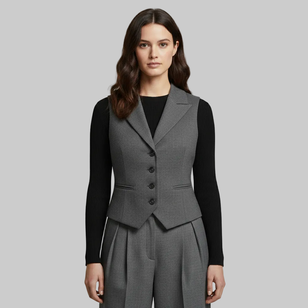 Gilet su misura con abbottonatura frontale