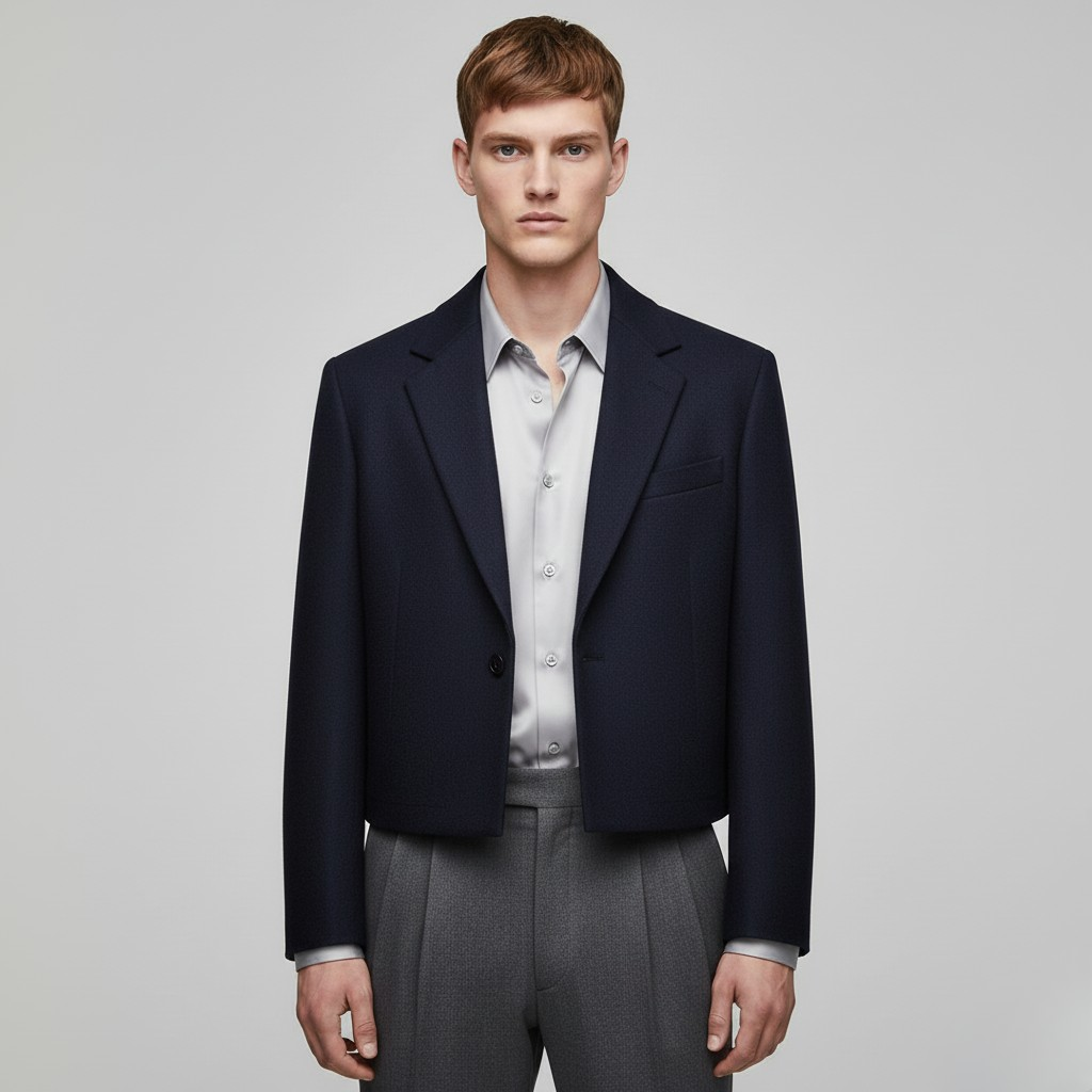 Giacca blazer corta dal taglio moderno