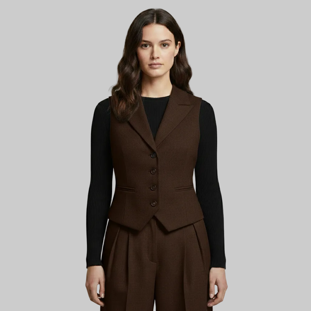 Gilet su misura con abbottonatura frontale