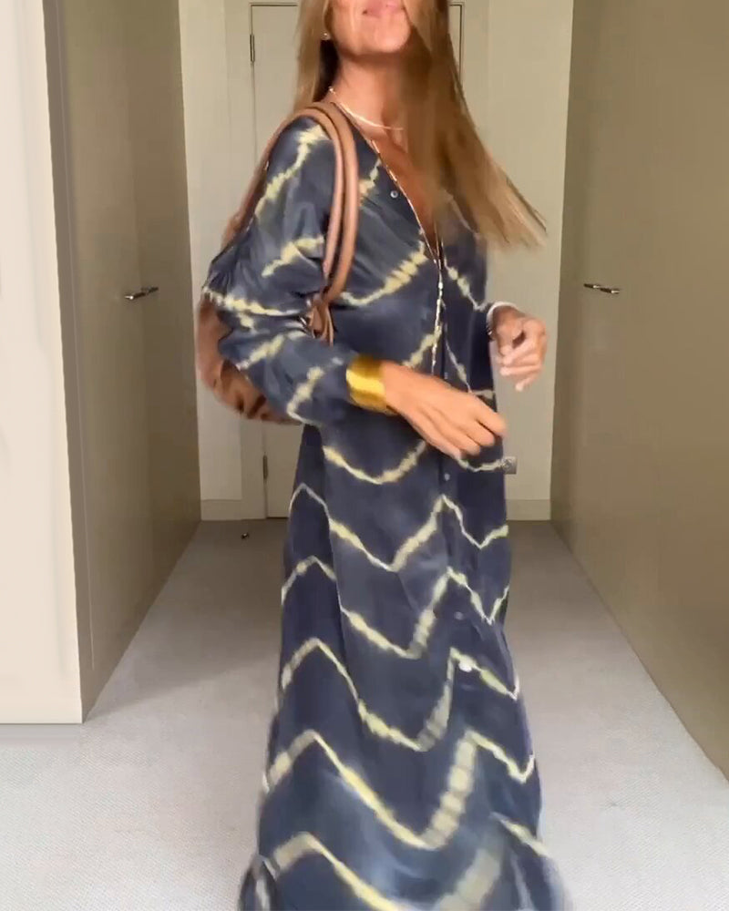 Maggie Robe Femme Col V – Robe Fluide Légère, Coupe Confortable Décontractée