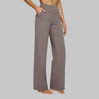 Gladys Pantalones de Mujer Elásticos – Cintura Alta, Bolsillos, Cómodos, Casual Transpirable