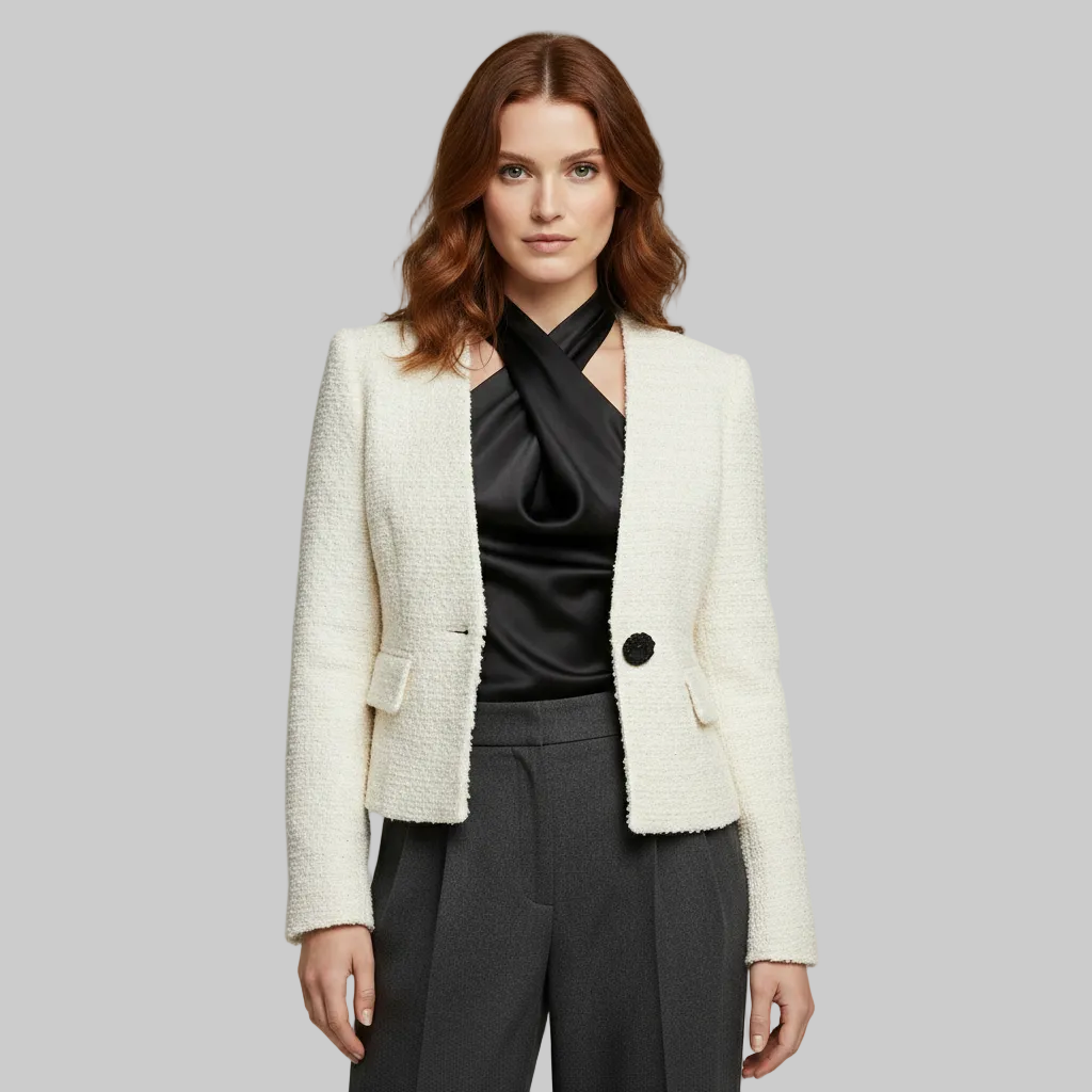 Giacca blazer in tweed testurizzato