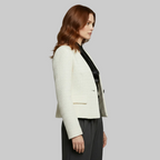 Chaqueta blazer de tweed texturizado