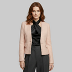 Chaqueta blazer de tweed texturizado