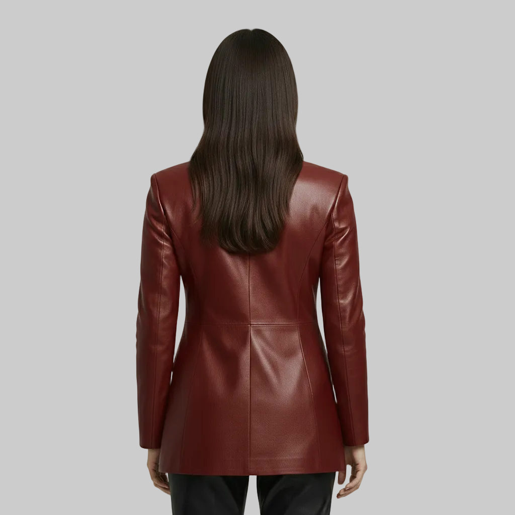 Cappotto blazer in ecopelle