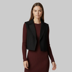 Gilet sans manches avec revers tailleur