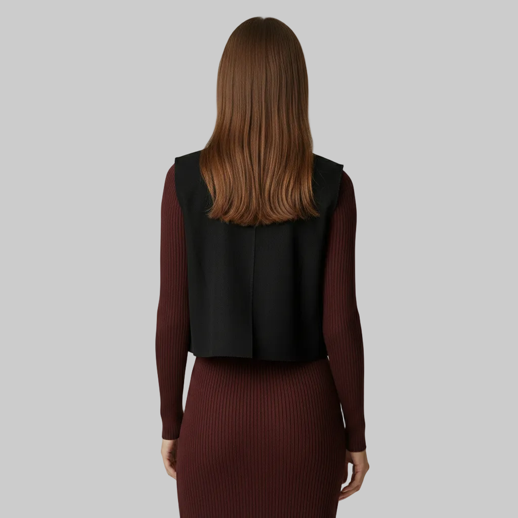 Gilet smanicato con revers sartoriale