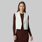 Gilet sans manches avec revers tailleur