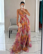 Snow Robe Maxi Femme – Imprimé Floral, Tissu Léger & Style Élégant d'Été