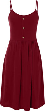 Sofía Vestido de Verano para Mujer – Vestido Línea A con Tirantes y Espalda Descubierta
