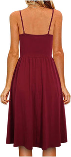 Sofía Vestido de Verano para Mujer – Vestido Línea A con Tirantes y Espalda Descubierta