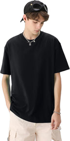 T-shirt oversize Luca pour homme – T-shirt unisexe en coton à manches courtes