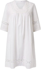Clara Robe Midi d'Été pour Femme – Robe Élégante en Lin avec Plis Casual Chic