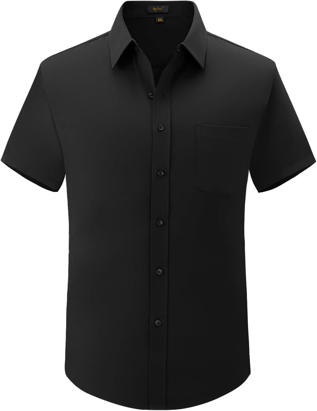Ramil Camisa Hombre Tallas Grandes – Camisa Business Casual de Manga Corta con Bolsillo