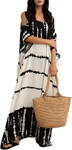 Layla Caftan de Plage Femme – Robe Caftan Longue Bohème Oversize d'Été