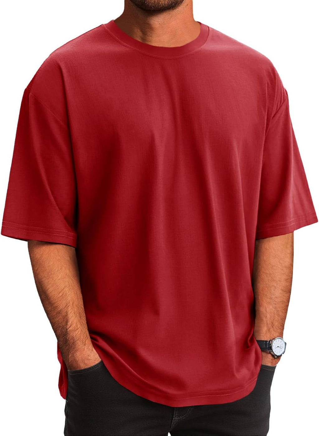 Camiseta oversize Luca para hombre en algodón – camiseta casual de cuello redondo estilo urbano