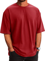 Camiseta oversize Luca para hombre en algodón – camiseta casual de cuello redondo estilo urbano