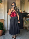 Gonna Cassy Donna – Gonna Midi in Tulle Elegante a Vita Alta