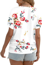 Valeria Pull Femme – Col en V, Fronces Latérales, Tunique Casual Élégante