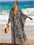 Isabella Caftano Maxi pour Femme – Robe Bohème de Plage avec Décolleté V
