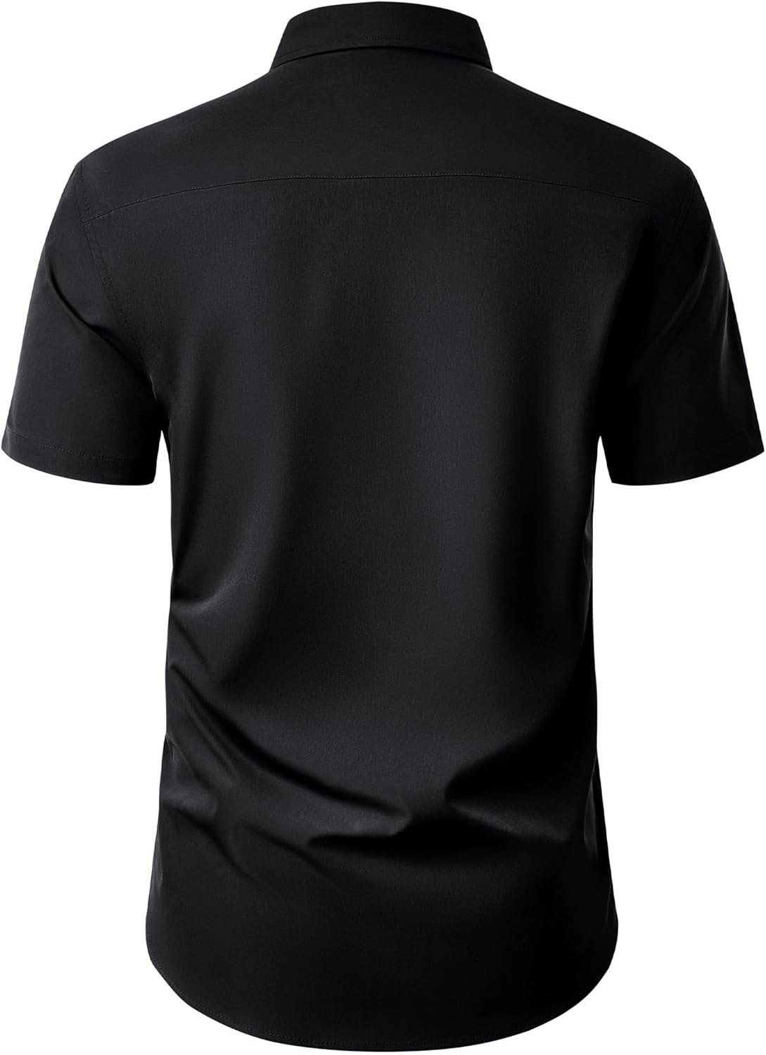 Wilfrits Chemise élégante pour homme – Chemise d'été anti-froissement à manches courtes avec poche poitrine