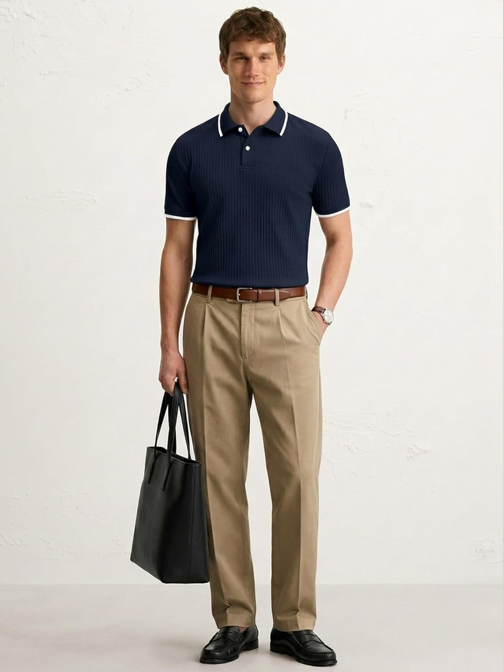 Marco Polo en chemise pour homme – Polo décontracté élégant à manches courtes