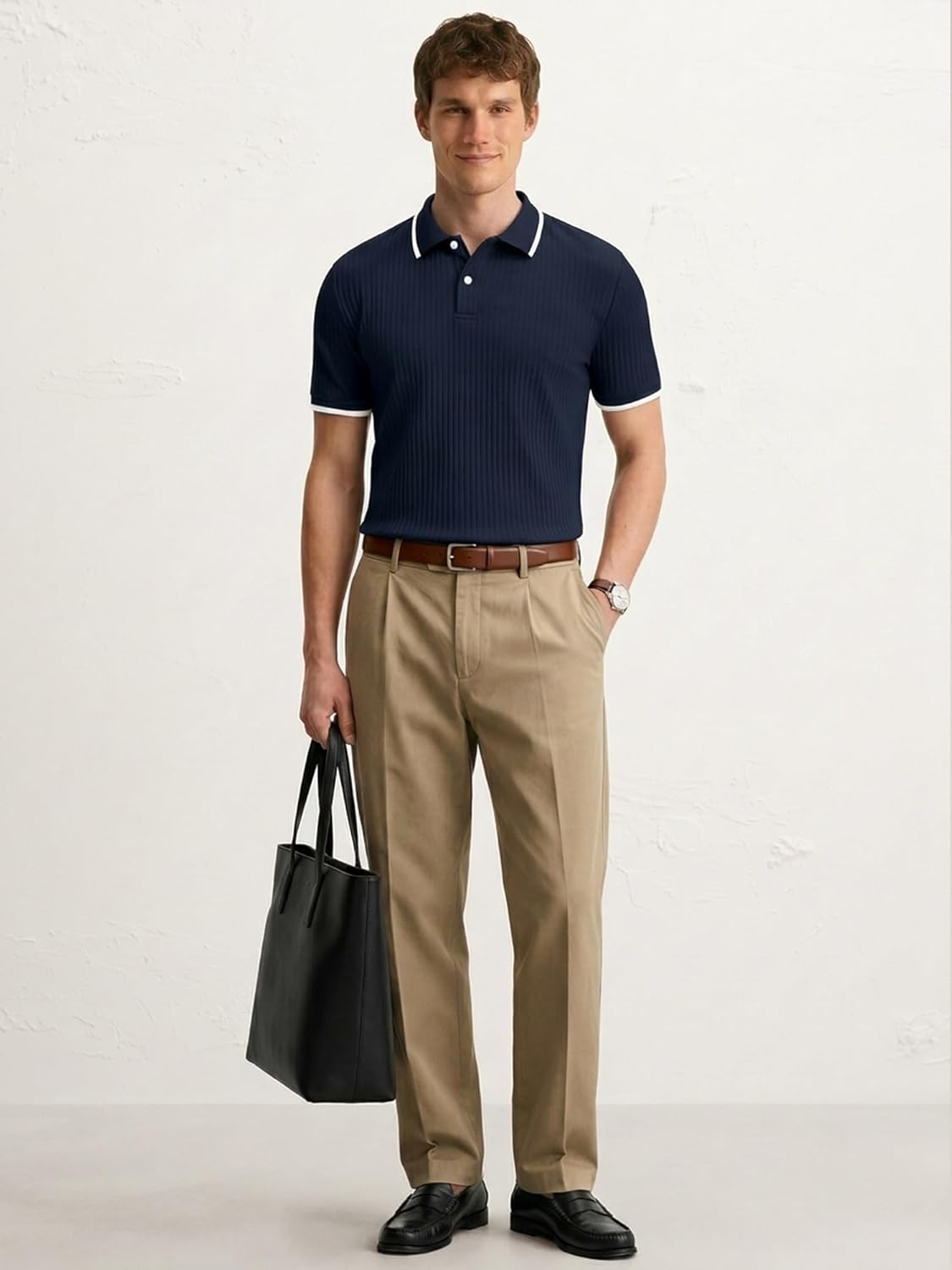 Marco Polo en chemise pour homme – Polo décontracté élégant à manches courtes