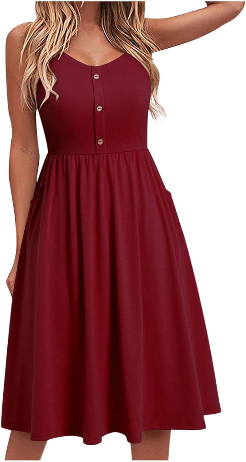 Sofía Vestido de Verano para Mujer – Vestido Línea A con Tirantes y Espalda Descubierta
