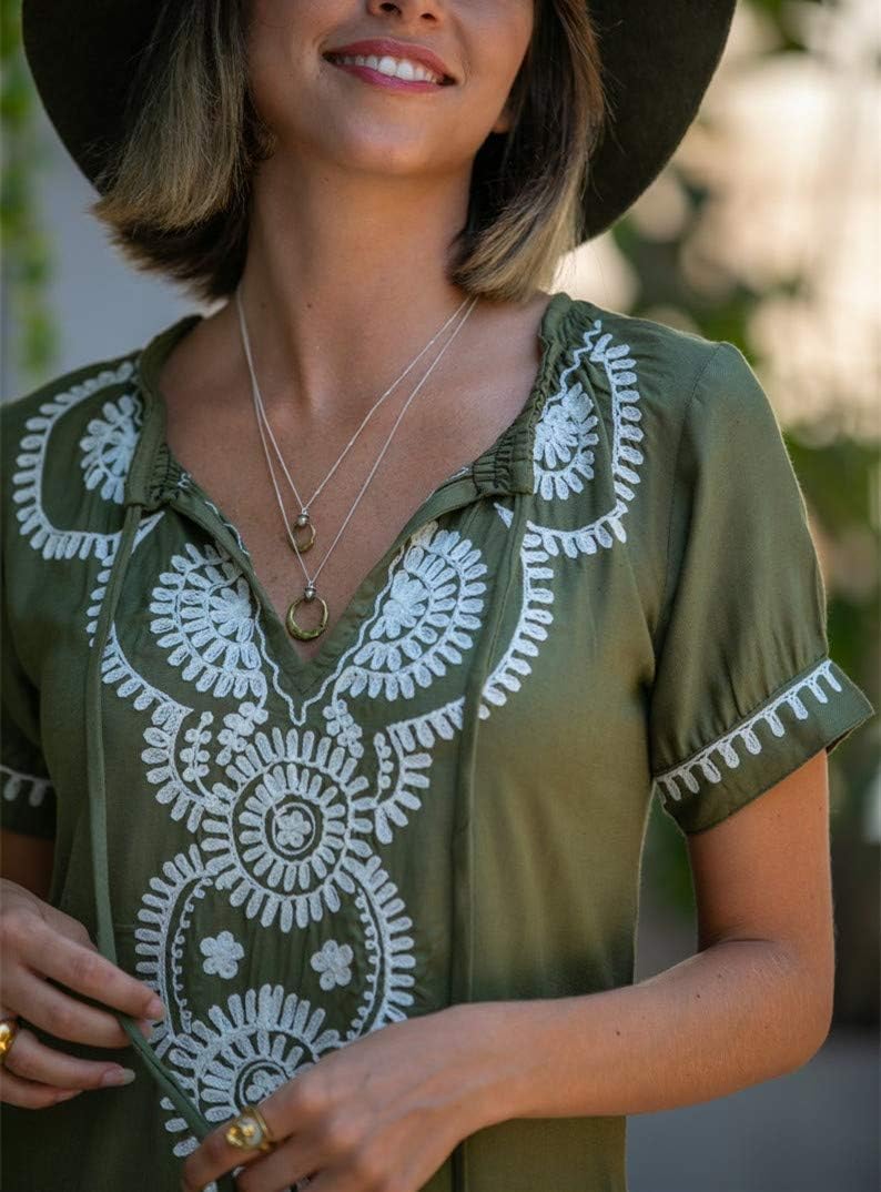 Aurora Caftano bohème de plage pour femme – Tunique de plage fleurie oversize d'été