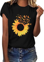 T-shirt Sofia Femme – T-shirt graphique à col rond, manches courtes, basique décontracté