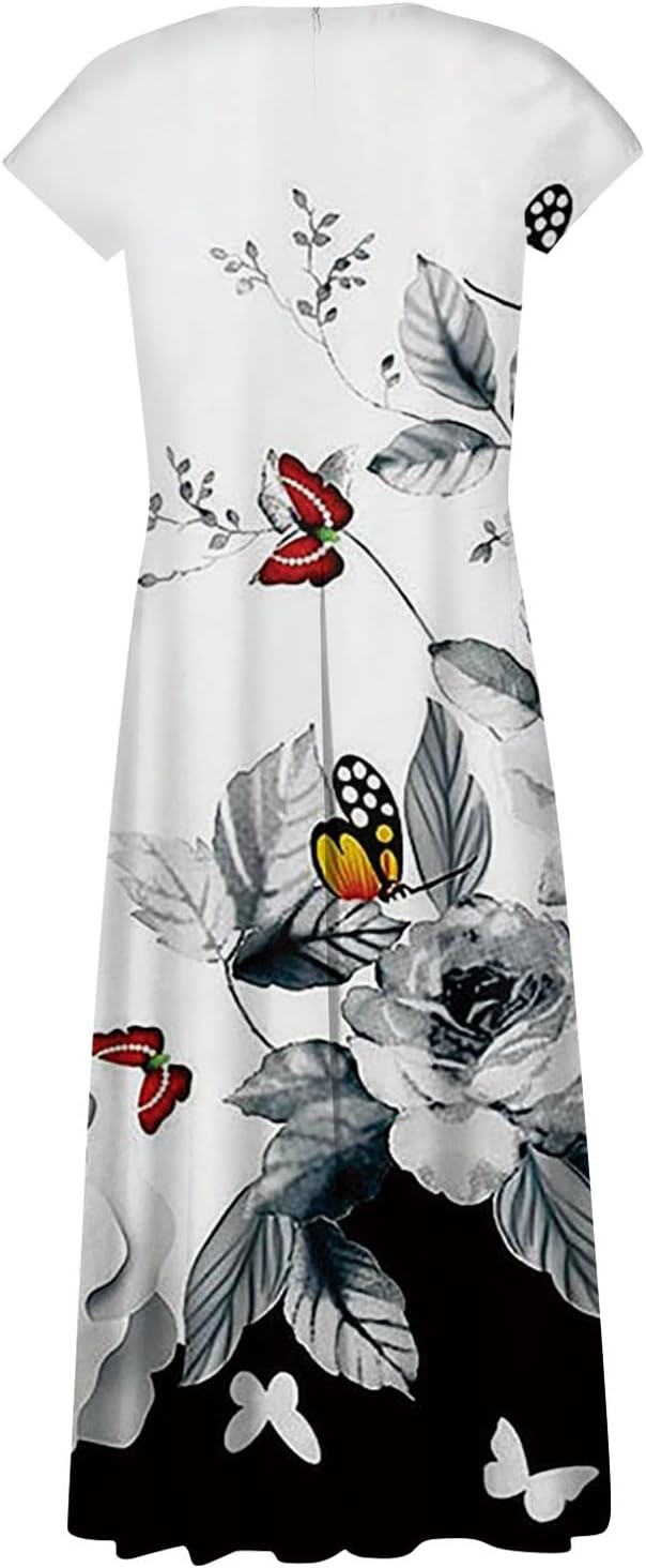 Valeria Robe Élégante pour Femme – Robe Longue Florale avec Col en V et Corset