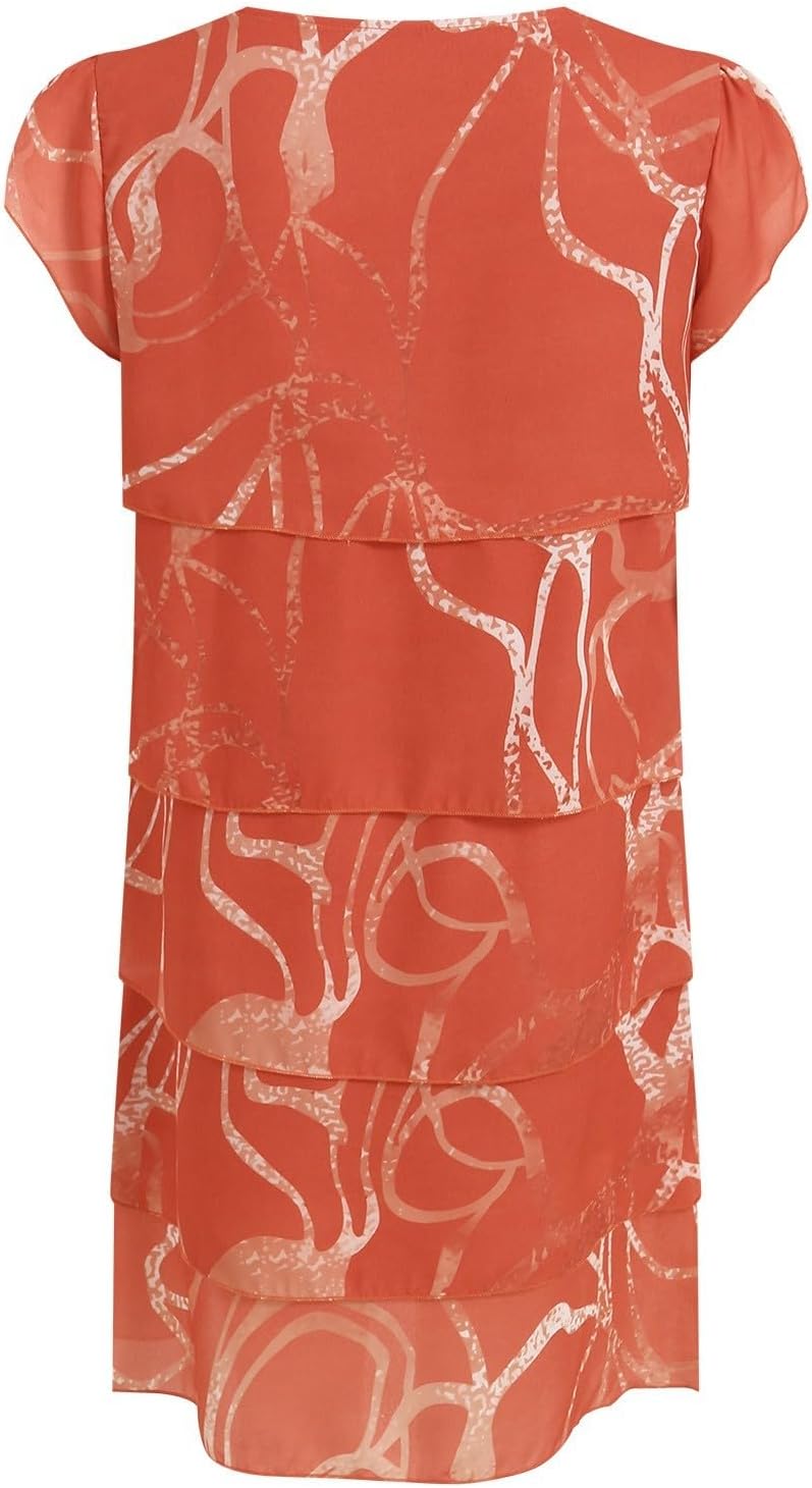 Aurora Robe Bohème d'Été pour Femme – Robe Midi Fleurie avec Volants et Col Rond