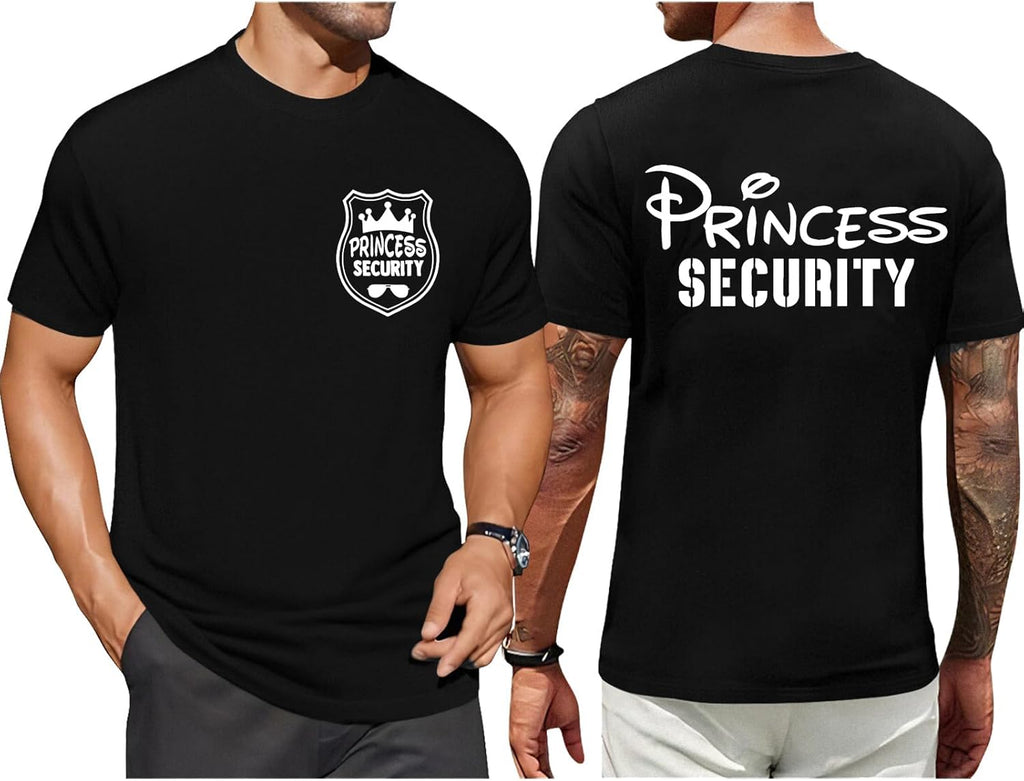 T-shirt Benedict Homme "Équipe de Sécurité Princesse" – T-shirt Graphique Amusant pour Papa et Famille