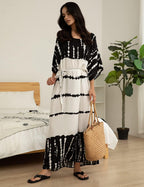 Layla Caftan de Plage Femme – Robe Caftan Longue Bohème Oversize d'Été