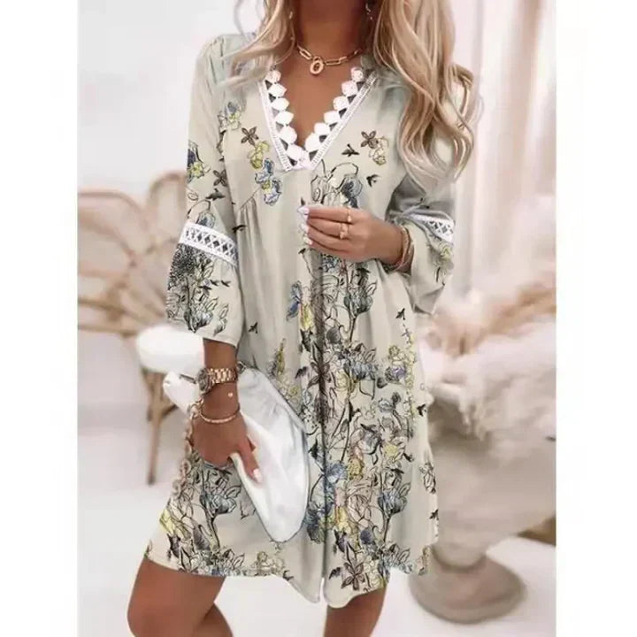 Cassandra Vestido de Verano Mujer – Floral Ligero, Corte Fluido & Estilo Elegante Casual