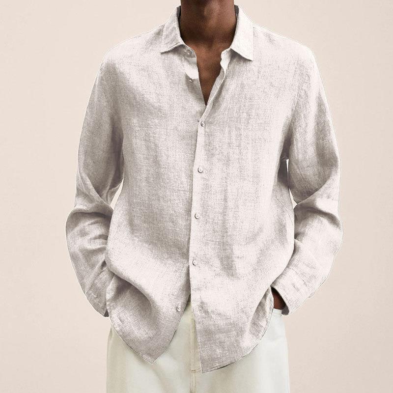 Giovanni Chemise Homme – Lin Respirant, Manches Longues & Style Élégant Classique