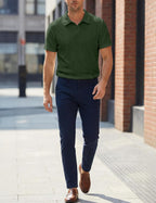 Polo Lorenzo pour homme – Polo d'été élégante Old Money à manches courtes