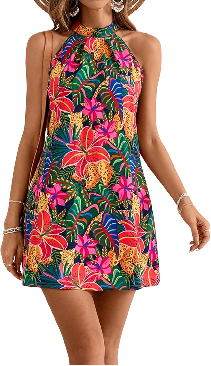 Veronica Robe Femme Florale – Dos Nu, Ligne A, Dos Nu, Estivale