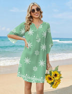 Stella Vestido Boho Mujer – Vestido de Verano Floral con Bolsillos y Escote en V