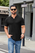 Marco Polo Homme Slim Fit – Polo côtelé avec col en V décontracté élégant