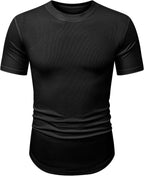 T-shirt slim fit Luca pour homme – T-shirt sportif extensible à manches courtes