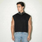 Luca Canotta Oversize Homme – Top Streetwear Crop Ajusté en French Terry Épais