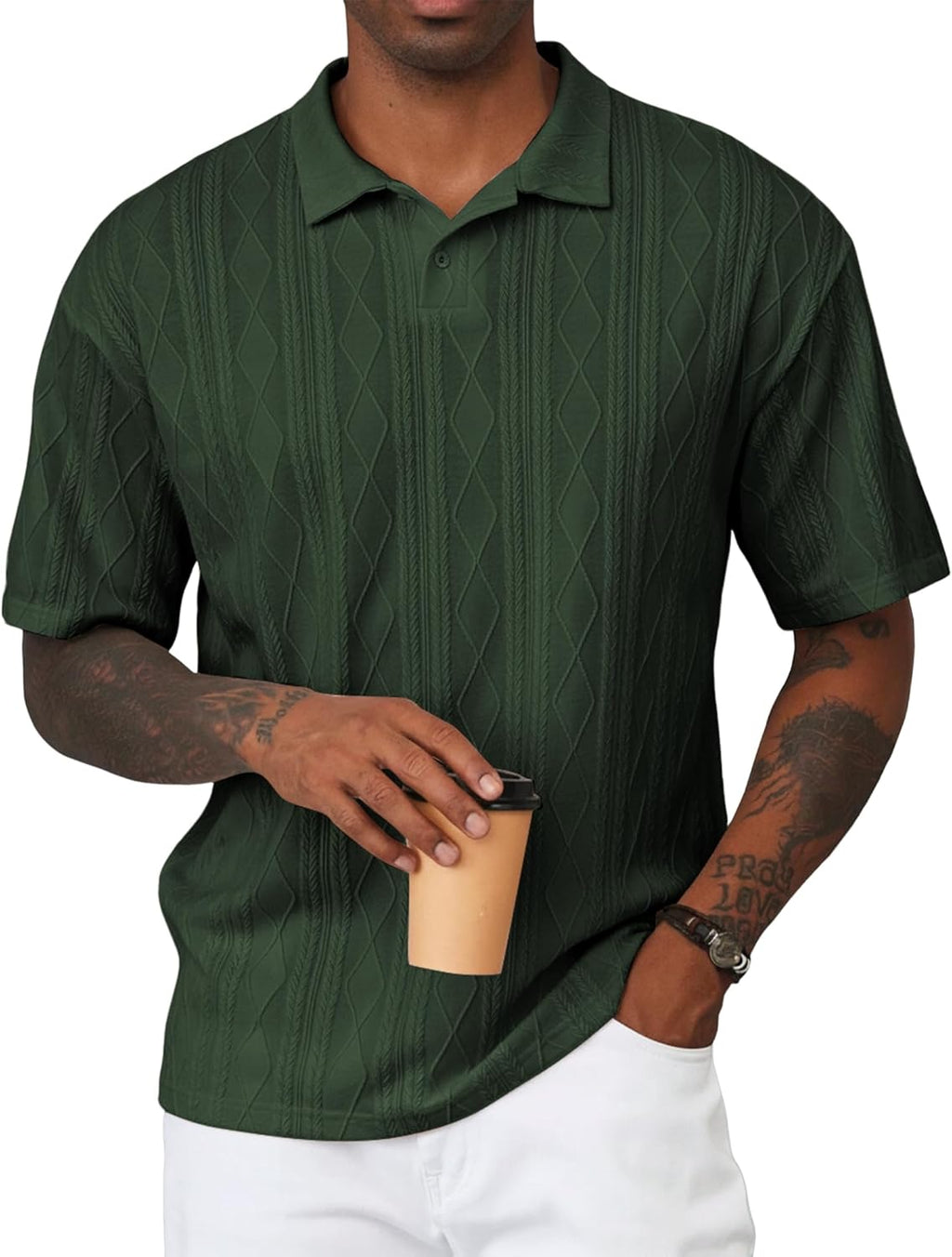 Polo Lorenzo pour homme – Polo d'été élégante Old Money à manches courtes