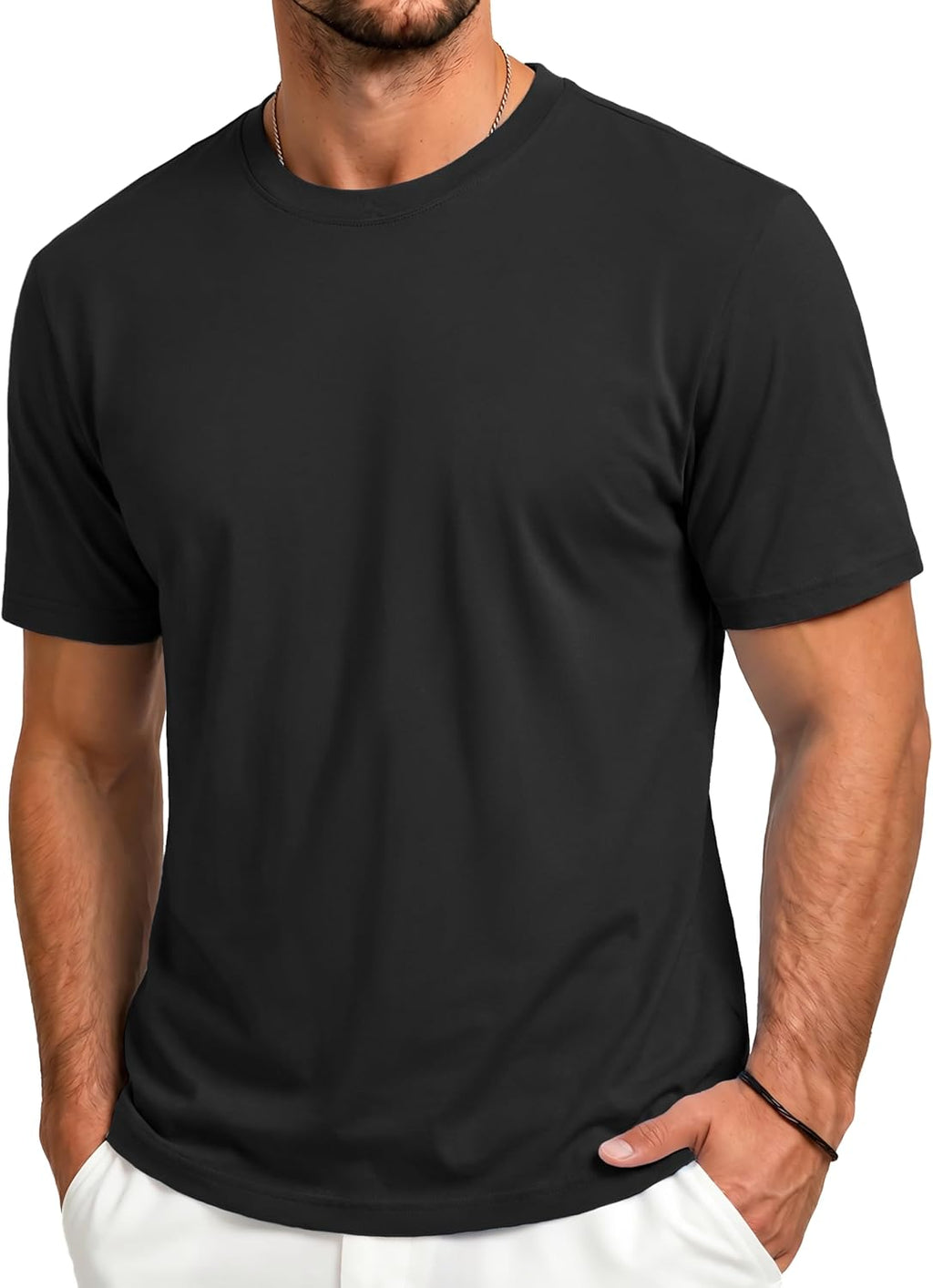 T-shirt technique Luca homme UPF 80+ – Maillot respirant Dry-Fit à manches courtes